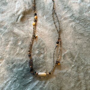 Silpada Multi-Strand Necklace with Gold and Silver Beads